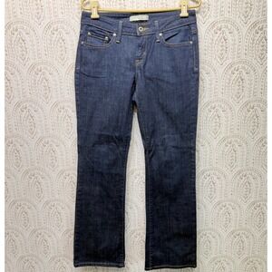 Levi's 545 Low Boot Cut Jeans Womens 4M Dark Wash Denim Stretch Flap Pocket